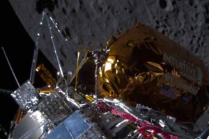 “Odysseus spacecraft: a modern marvel of lunar exploration, symbolizing human ingenuity and the quest for cosmic knowledge.”